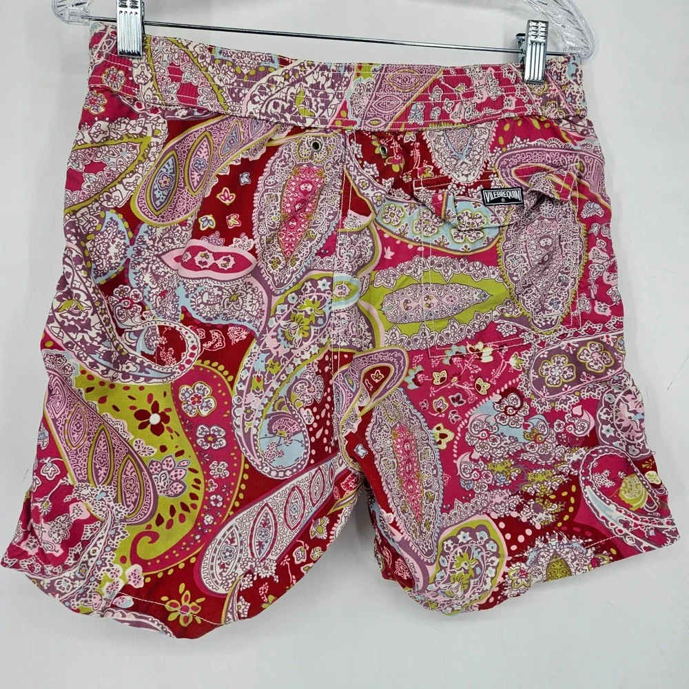 Vilebrequin Swim Trunks Mens Large Hawaiian Summer Beach Lined Shorts Paisley
